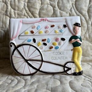 Vtg 1950’s Napco Cookie Counter Cookie Jar missing lid